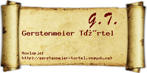 Gerstenmeier Törtel névjegykártya